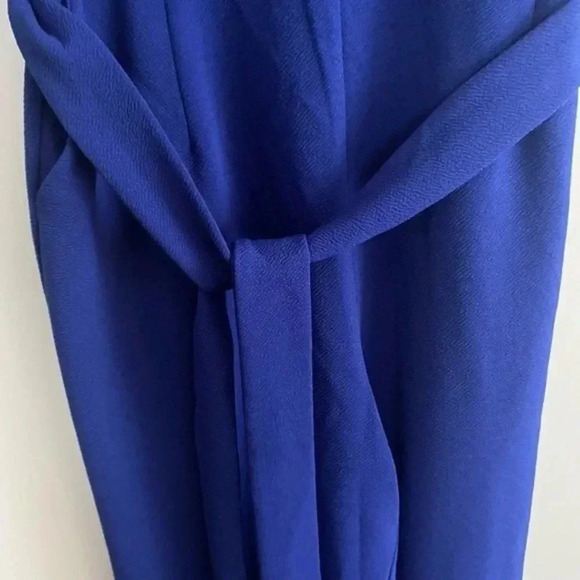 NWT Tahari Cobalt Blue Ruffle Sleeve V neck Jumpsuit - Picture 8 of 13